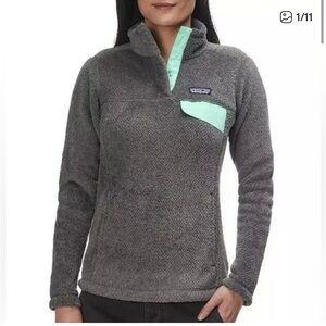 Patagonia Re-Tool Snap-T Fleece
Pullover Feather Grey/Vjosa Green M